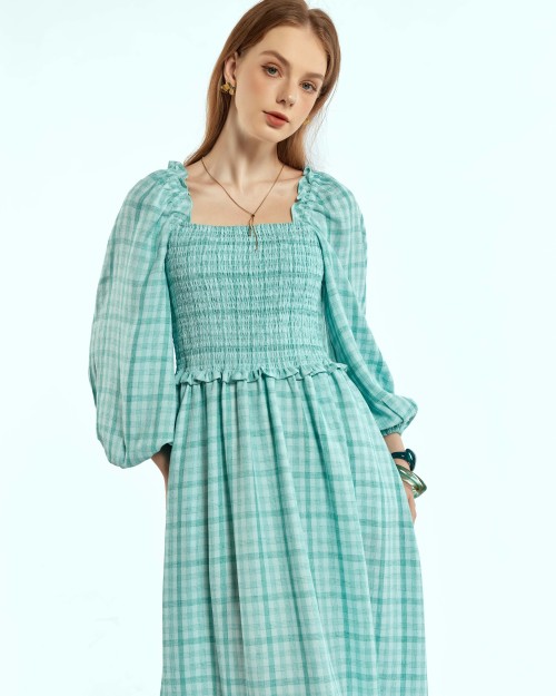 SIXDO Woven Flared Dress
